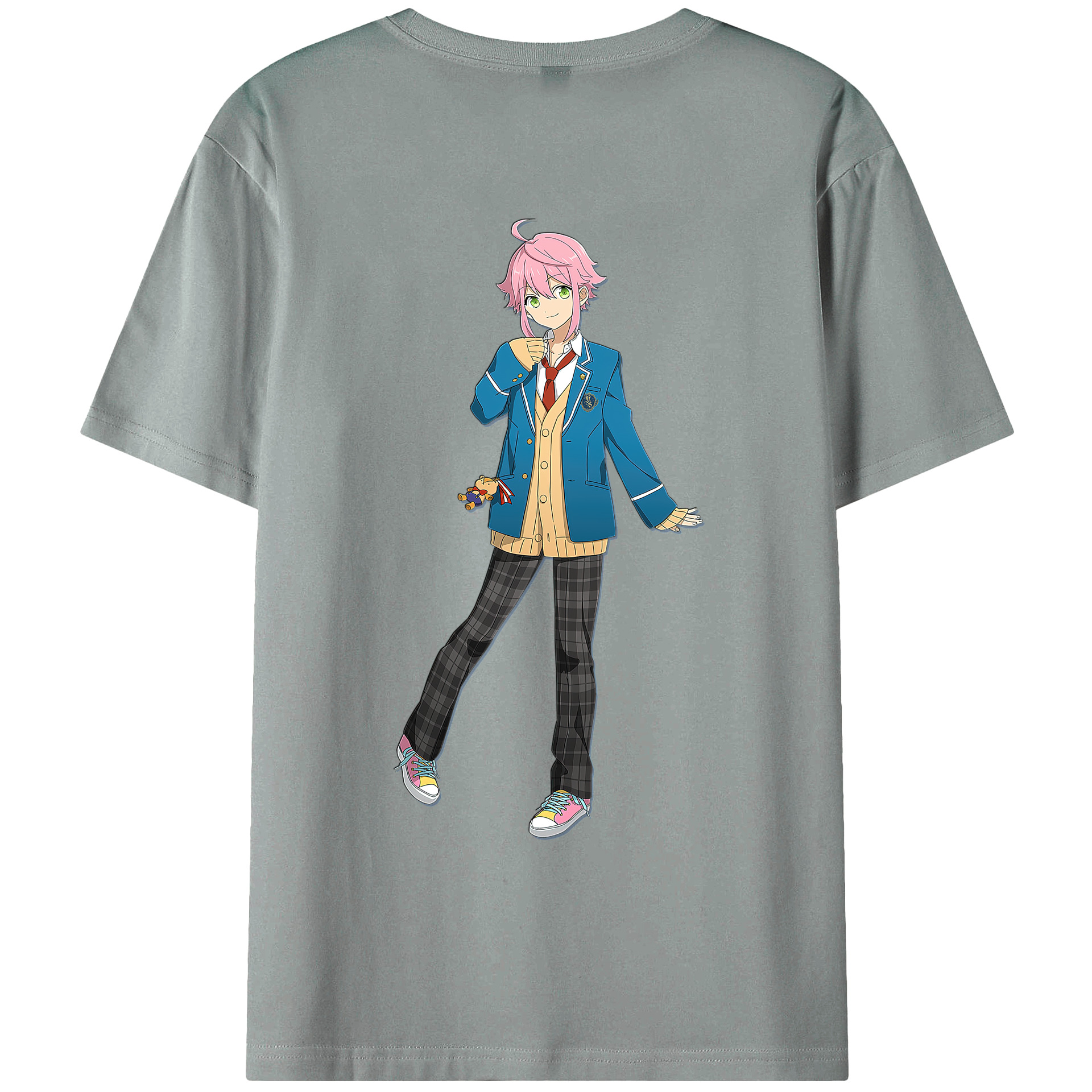 （画像用） あんさんぶるスターズ! Ensemble Stars 綿100％ メンズ半袖Tシャツ（バックプリント） 通気性